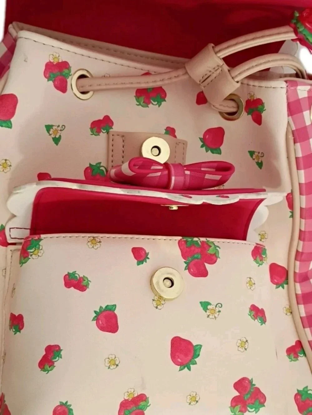 Strawberry Shortcake Gingham Mini Backpack Hot Topic Rare Official